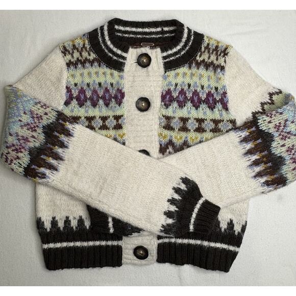 NWOT Free People Millie Cardigan Oatmeal Colorway Size XS, Super Soft! - Picture 2 of 8